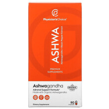Ашваганда physician's Choice, Ashwa, Ashwagandha + Black Pepper Extract, 90 Capsules