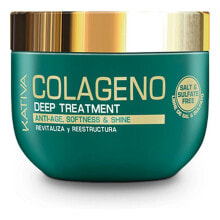 Маски и сыворотки для волос kativa Colageno Deep Treatment Питательная антивозрастная маска для мягкости и блеска волос 250 г