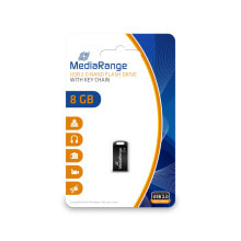 MediaRange MR920 USB флеш накопитель 8 GB USB тип-A 2.0 Черный