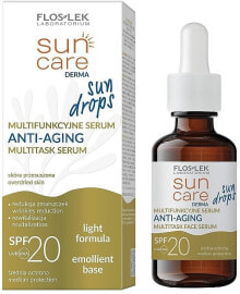 Multifunktionales Sonnenschutzserum für das Gesicht - Floslek Sun Care Derma Anti-Aging Multitask Serum SPF 20