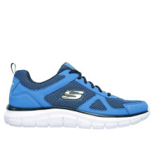 Мужская спортивная обувь для бега Мужские кроссовки спортивные для бега синие текстильные низкие Skechers Track