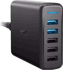 Anker PowerPort Speed Charger 5 USB Ports 18W Quick Charge 3.0 Black