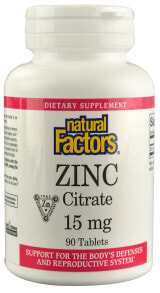 Цинк Natural Factors Zinc Citrate Цинк цитрат 15 мг 90 таблеток