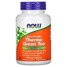 Антиоксиданты now Foods, Зеленый термо чай, 90 вегетарианских капсул