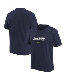 Nike preschool Boys and Girls College Navy Seattle Seahawks Team Wordmark T-shirt