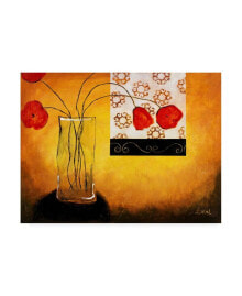 Trademark Global pablo Esteban Dying Roses on Orange 1 Canvas Art - 36.5