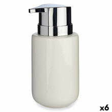 Дозатор мыла Белый Серебристый Металл Керамика 300 ml (6 штук)