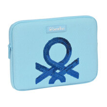 Чехлы для планшетов чехол для ноутбука Benetton Sequins Светло Синий (31 x 23 x 2 cm)