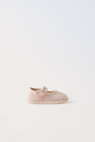 Open gingham sneakers