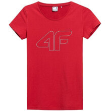 Мужские спортивные футболки мужская спортивная футболка красная с логотипом 4F TSD353