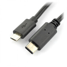 Кабель microUSB 2.0 - USB 3.1 тип C Akyga -1 м