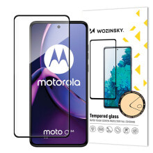 Szkło hartowane 9H na cały ekran Motorola Moto G84 z czarną ramką Full Glue
