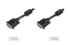 Компьютерные разъемы и переходники ASSMANN Electronic AK-320101-020-S DVI кабель 2 m DVI-D Черный, Никелевый
