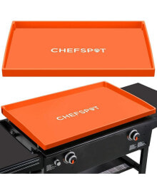 CHEFSSPOT grill Cover Kitchen Mat for Blackstone Grill - Griddle Mat Protector (Orange)