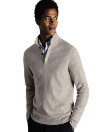 Купить мужские свитеры и кардиганы Charles Tyrwhitt: Men's Merino/Cashmere Button Neck Sweater