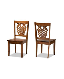 Gervais Modern and Contemporary Transitional 2-Piece Finished Wood Dining Chair Set