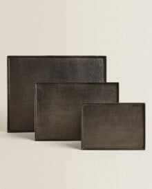 Decorative rectangle metal tray