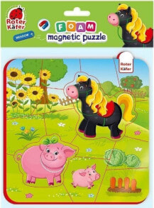 Детские развивающие пазлы roter Kafer Piankowe puzzle z magnesem &quot;Koń i świnki&quot; RK5010-08