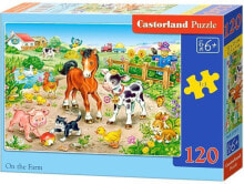 Детские развивающие пазлы castorland Puzzle Na farmie 120 elementów (257394)