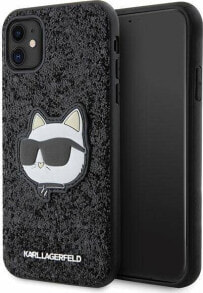 Karl Lagerfeld Etui Karl Lagerfeld KLHCN61G2CPK Apple iPhone 11/XR czarny/black hardcase Glitter Choupette Patch