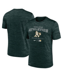 Nike men's Green Oakland Athletics Authentic Collection Velocity Practice Performance T-shirt