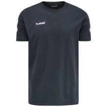 Мужские спортивные футболки мужская спортивная футболка зеленая с надписью HUMMEL Go Cotton Short Sleeve T-Shirt