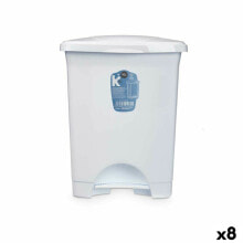 Pedal bin White Plastic 10 L (8 Units)