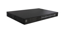 PoE оборудование LevelOne FGP-2831 сетевой коммутатор Неуправляемый Fast Ethernet (10/100) Питание по Ethernet (PoE) 1U Черный