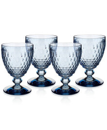 Villeroy & Boch 14 oz Boston Crystal Goblet, Set of 4