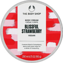 Körpercreme mit Erdbeere - The Body Shop Body Cream Blissful Strawberry Vegan