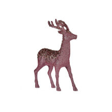 Новогодний декор декор Средний Северный олень Розовый Позолоченный Пластик (15 x 45 x 30 cm)