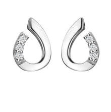 Ювелирные серьги Elegant silver earrings with diamonds Much Loved DE729