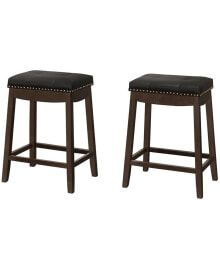 Monarch Specialties counter Height Stool with Nailhead Trim, Set of 2