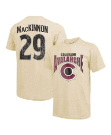 Купить мужские футболки и майки Majestic: Threads Men's Nathan MacKinnon Cream Colorado Avalanche Dynasty Name Number Tri-Blend T-Shirt