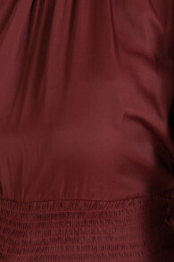 Женские блузки и кофточки Женская блузка с длинным рукавом и v-образным вырезом на спине - красная Factory Price