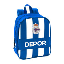 Детские школьные рюкзаки и ранцы для мальчиков школьный рюкзак для мальчика R. C. Deportivo de La Coruna бело-синий цвет, одно отделение