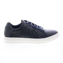 English Laundry Vance EL2605L Mens Blue Leather Lifestyle Sneakers Shoes 8 купить в интернет-магазине