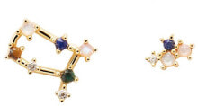 Серьги Delicate gold plated silver earrings Gemini GEMINI AR01-406-U