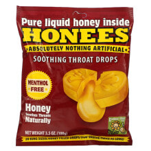 Honees, леденцы с медом, ментолом и эвкалиптом, 100 мг (3,5 унции)