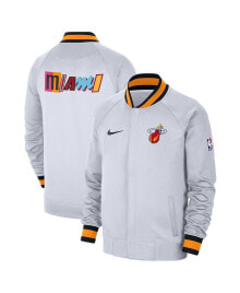 Nike men's White/Black Miami Heat 2022/23 City Edition Showtime Thermaflex Full-Zip Jacket