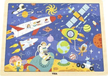 Детские развивающие пазлы viga Viga 44586 Puzzle na podkładce 48 elementów - poznajemy kosmos