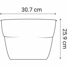 Plant pot EDA 77,3 x 30,7 x 25,9 cm Anthracite Dark grey Plastic Oval Modern