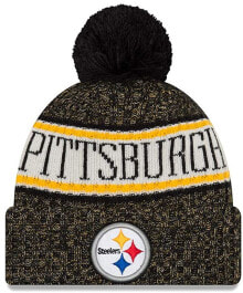 Мужские шапки мужская шапка черная вязаная New Era Pittsburgh Steelers Beanie On Field 2018 Sport OTC Knit