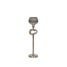 Candleholder Romimex Beige Silver Glass Aluminium 12 x 48 x 12 cm Ball