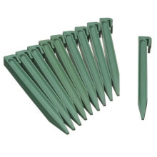 Аксессуары для садовых работ мешок NATUR с 10 дюбелями для обрамления сада из полипропилена - H 26,7 x 1,9 x 1,8 см - зеленый