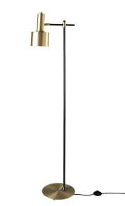 Stehlampe in Gold und Schwarz