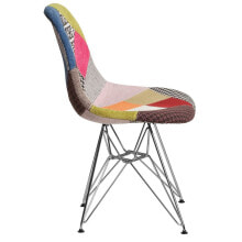 Flash Furniture elon Series Milan Patchwork Fabric Chair With Chrome Base