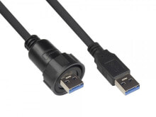 Alcasa GC IC04-U301 - Steckverbinder - USB 3.0 Kabel Typ A> A Bajonett USB кабель 1 m USB 3.2 Gen 1 (3.1 Gen 1) USB A Черный