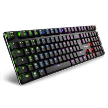 Клавиатуры PureWriter RGB, USB, Механический, AZERTY, RGB светодиодный, Черный
