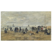 Wandbild Trouville. Scène De Plage